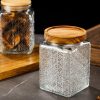 750ml Mason Candy Jar For Spices Glass Bamboo Cover Container Glass Jars