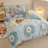 Flannel Coral Fleece Warm Bedding Set, Queen Size