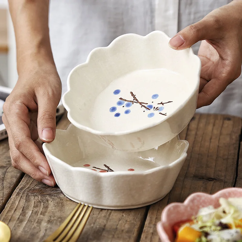 Japanese Handpaiting Plum Ceramic Bowl
