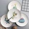 8 inch Cactus Dinner Deep Plate