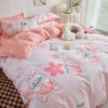 Cute Rabbit Bedding Set For Boys Girls, Twin Size