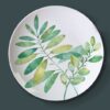 Green Plant Plates Ink Jungle Painting Ceramic Dish, Style 2