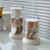 Makeup Organizer Rotating Cosmetic Puff Storage Box