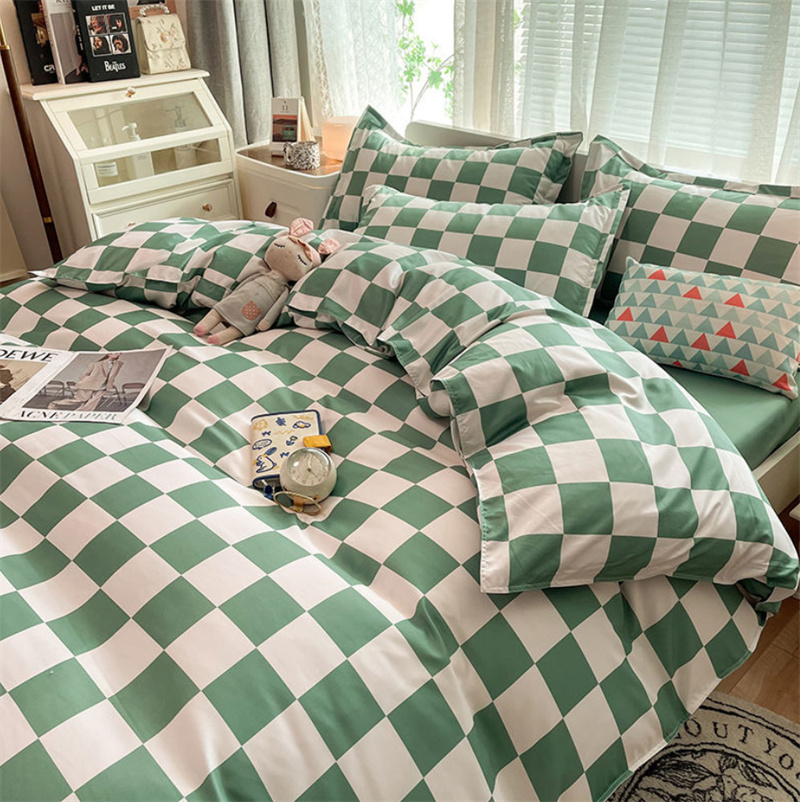 Nordic Checkerboard Bedding Set, Queen Size